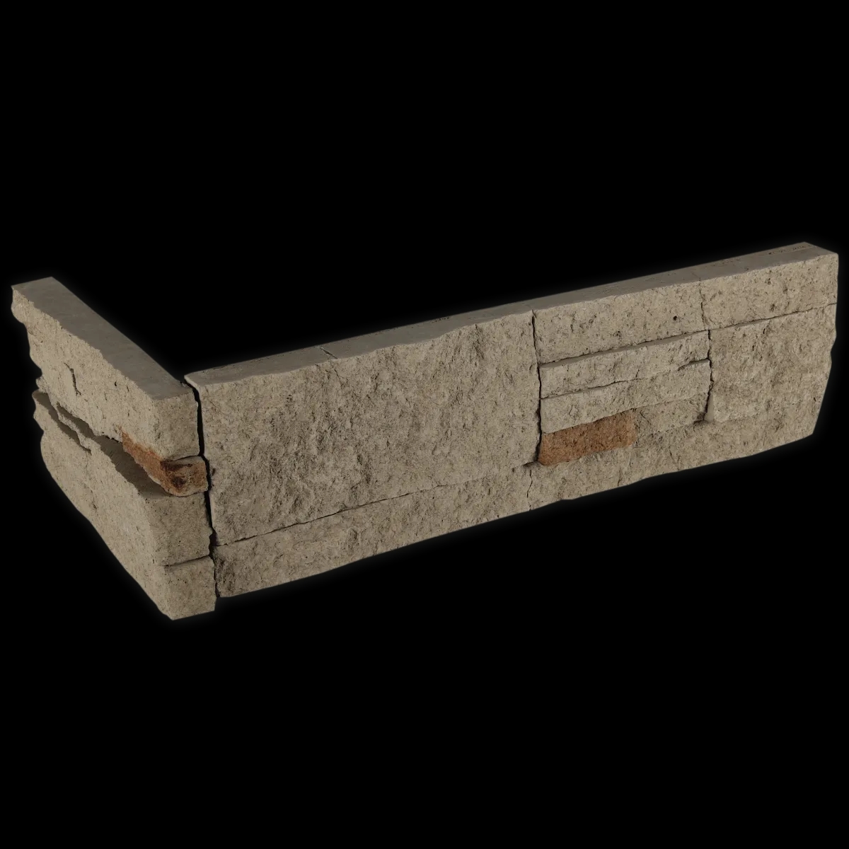 Kameň LÁMANÝ hnedošedý - krajovka