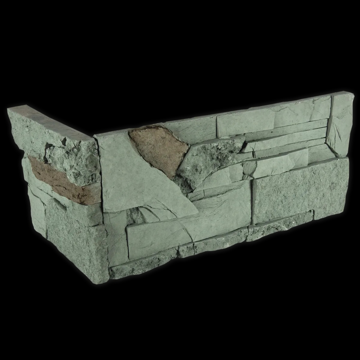 Kameň MIX zelenošedý - krajovka