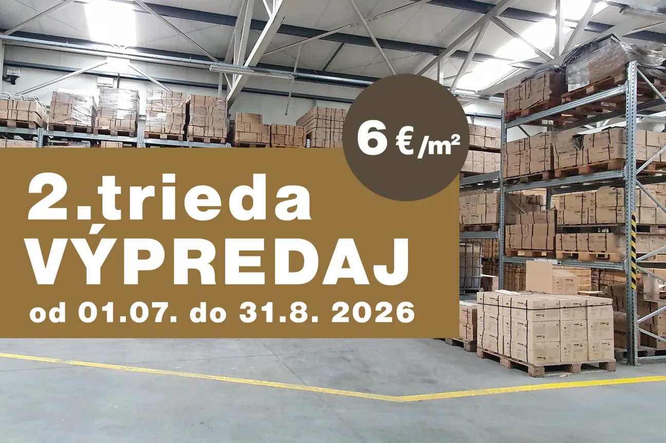 Výpredaj 2.triedy 6€ za m2