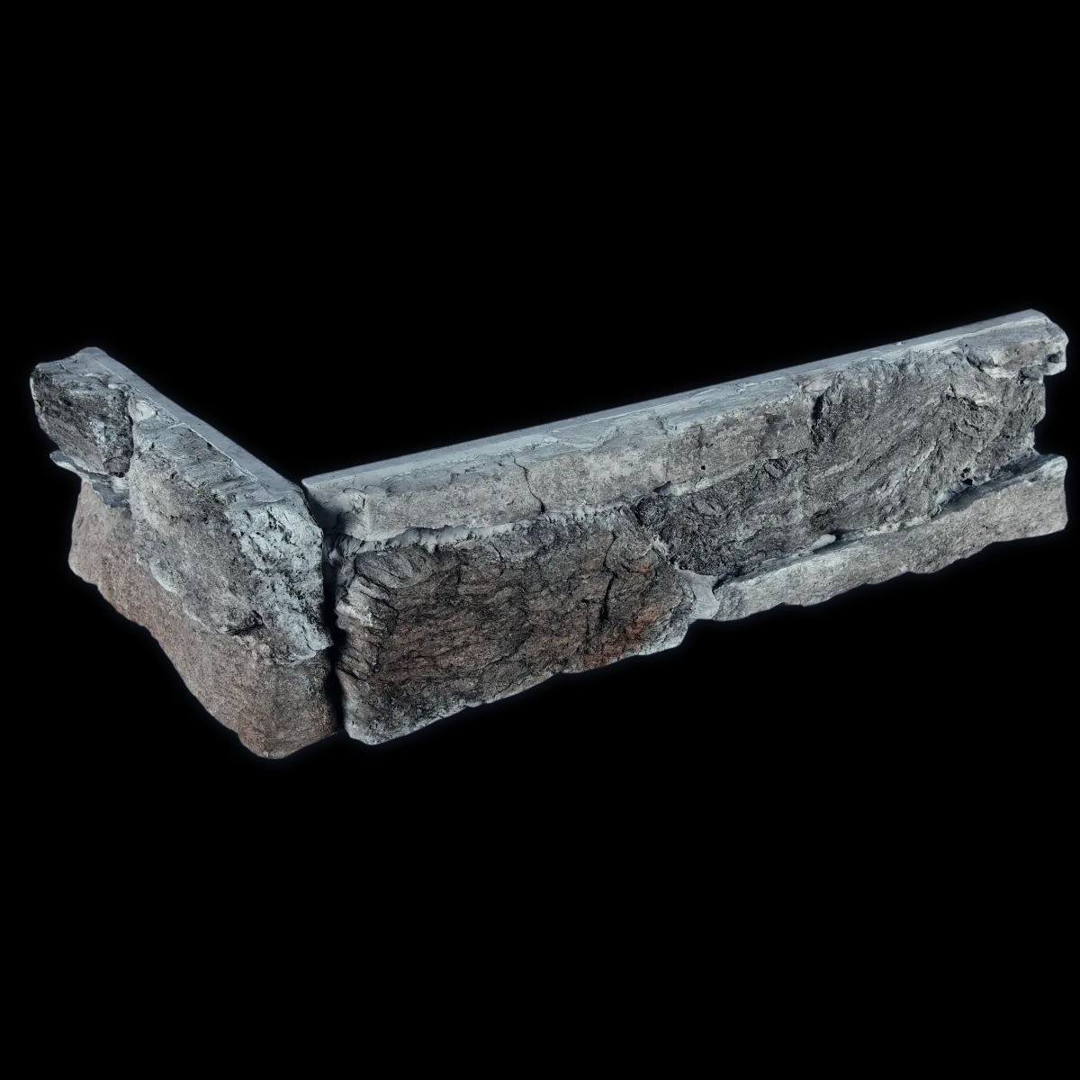 Skala zvrásnená antracit - krajovka